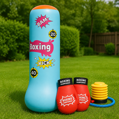 BopBag – Fun & Active – Inflatable Punching Bag with Gloves