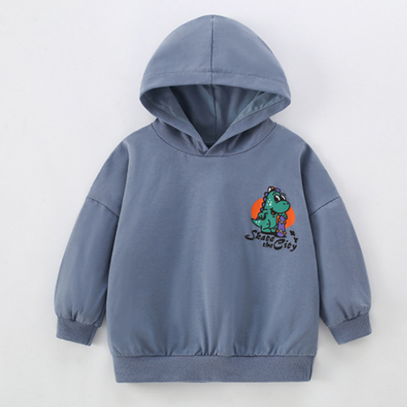 DinoStyle – Warm & Breathable – Hoodie with Triceratops Print