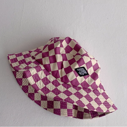 Bucket Hat – Cute & Protective – Kids Checkered Hat