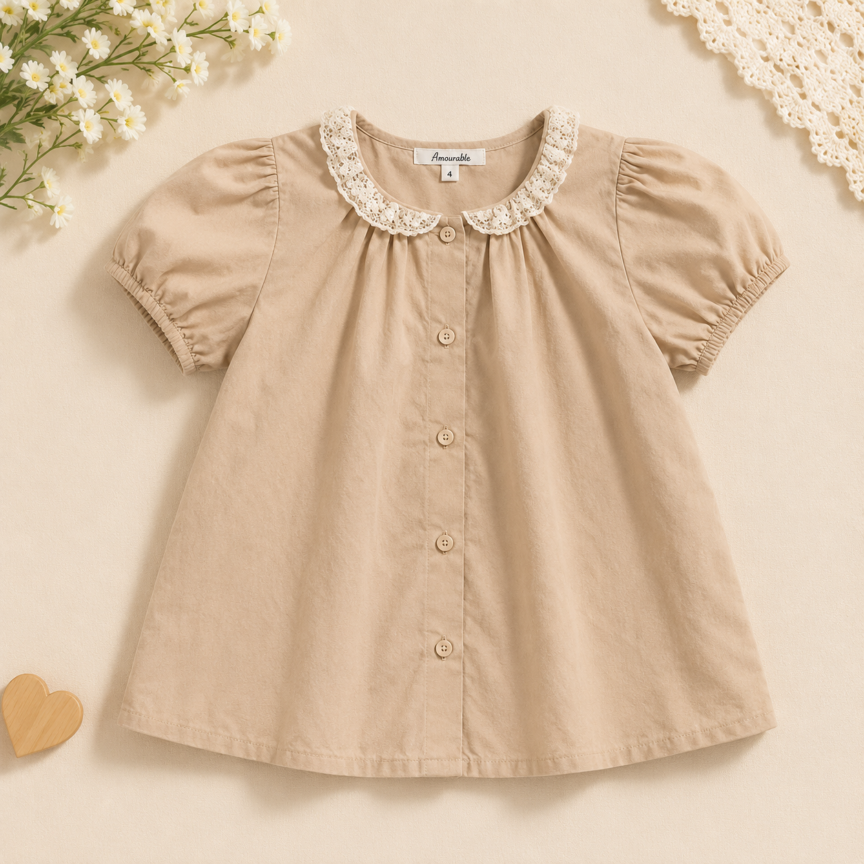 Girls Summer Fashion Top – Airy & Comfortable – Vintage Girls Top