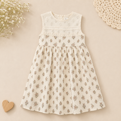 Short Sleeve Embroidery Dress – Elegant & Comfort – Boutique Girls Dress
