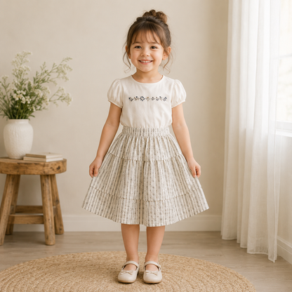 Chic Skirt & Wide Leg Pants – Elegant & Comfort – Loose Children's Clothing