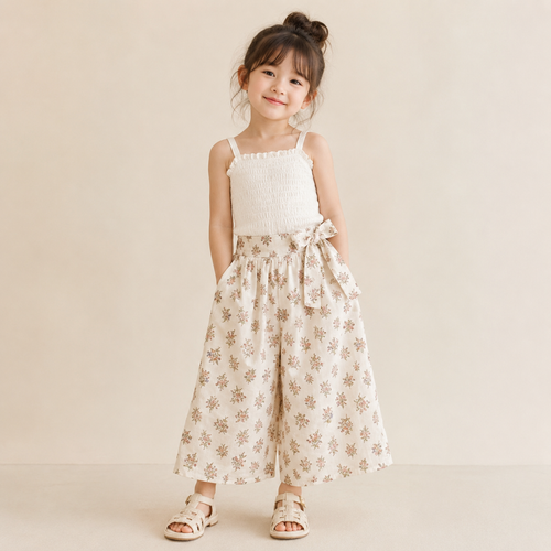 Chic Skirt & Wide Leg Pants – Elegant & Comfort – Loose Children's Clothing