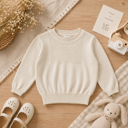 Thin Cotton Pullover – Light & Comfort – Knitted Kids Sweater