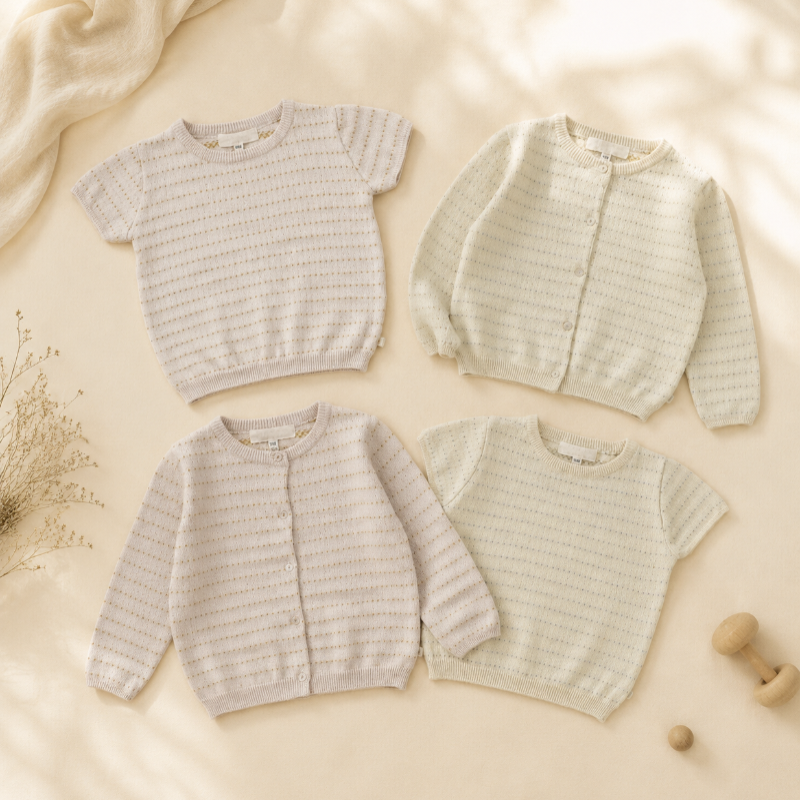 Knit Top & Cardigan – Soft & Comfortable – Knitted Shirt & Cardigan