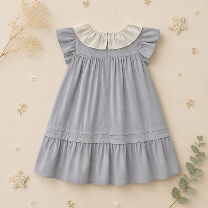 Princess Dress – Stylish & Comfortable – Dress with Embroidered Collar
