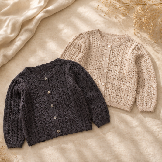 Kids Buttoned Cardigan | Knitted | Long Sleeve Vest Unisex Design