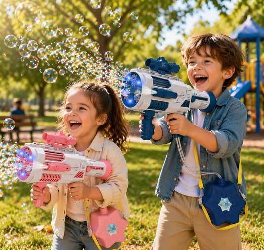 Kids Bubble Gun | Light Up Feature | Music Sounds Comfortable Design