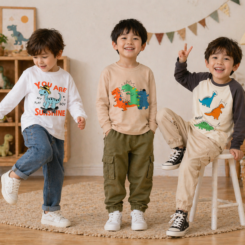 Kids Dinosaur Sweatshirt – Comfort & Style – Dino Kids Sweater