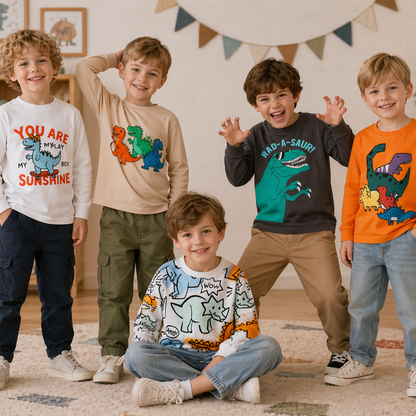 Kids Dinosaur Sweatshirt – Comfort & Style – Dino Kids Sweater