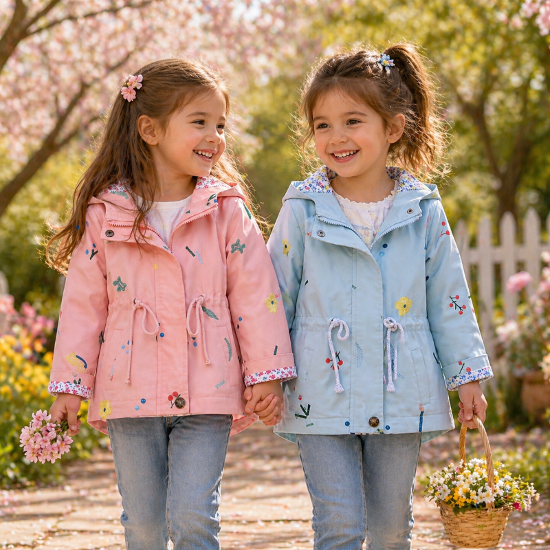 Girls Windbreaker Jacket – Light & Stylish – Kids Jacket