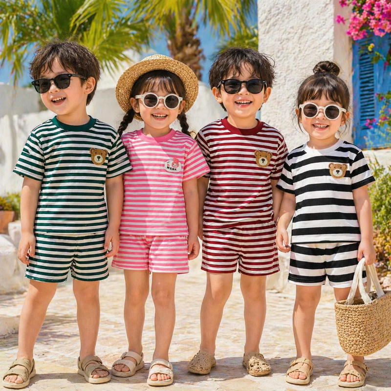 Kids Stripe Outfit – Trendy & Comfort – Summer Kids Outfit