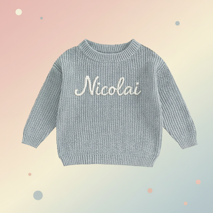 Personalized Baby Sweater – Unique & Loving – Embroidered Personalized Baby Sweater