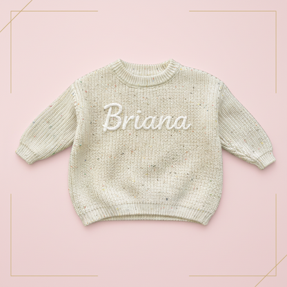 Personalized Baby Sweater – Unique & Loving – Embroidered Personalized Baby Sweater