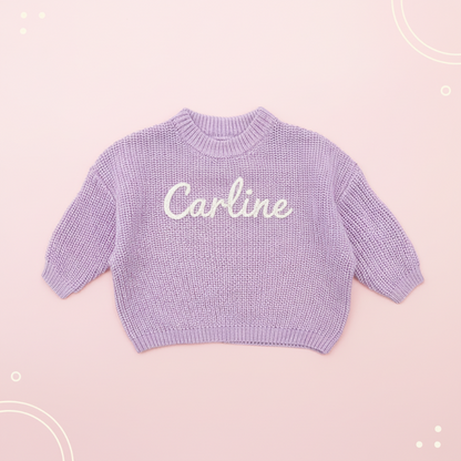 Personalized Baby Sweater – Unique & Loving – Embroidered Personalized Baby Sweater