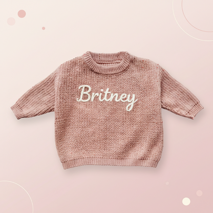 Personalized Baby Sweater – Unique & Loving – Embroidered Personalized Baby Sweater