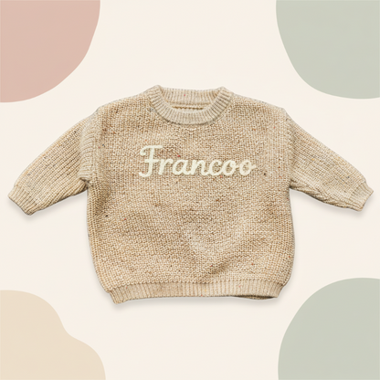 Personalized Baby Sweater – Unique & Loving – Embroidered Personalized Baby Sweater