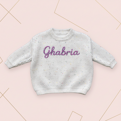 Personalized Baby Sweater – Unique & Loving – Embroidered Personalized Baby Sweater