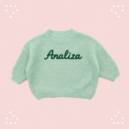 Personalized Baby Sweater – Unique & Loving – Embroidered Personalized Baby Sweater
