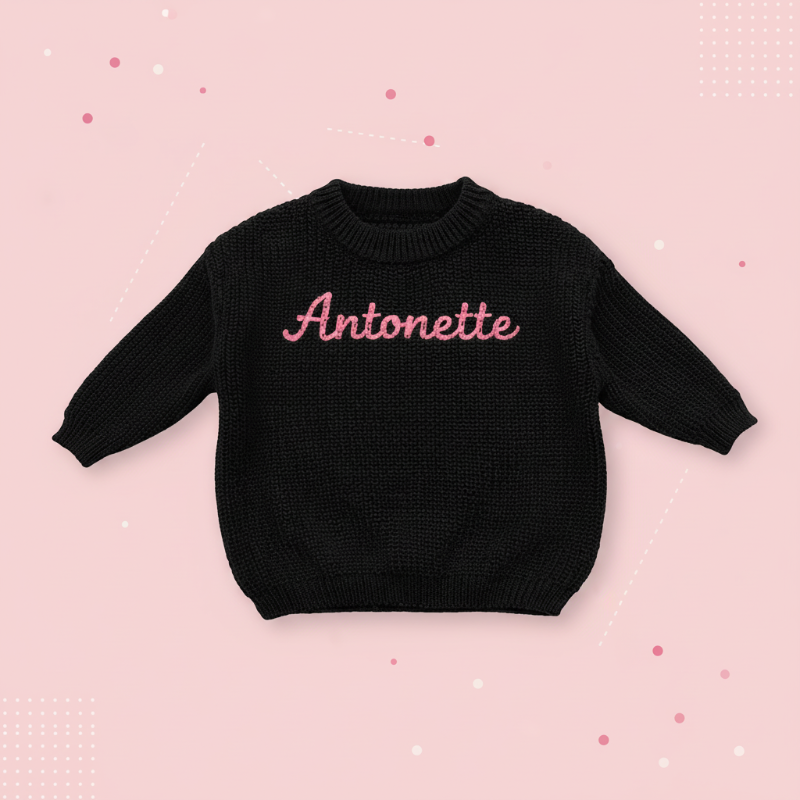 Personalized Baby Sweater – Unique & Loving – Embroidered Personalized Baby Sweater