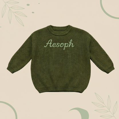 Personalized Baby Sweater – Unique & Loving – Embroidered Personalized Baby Sweater