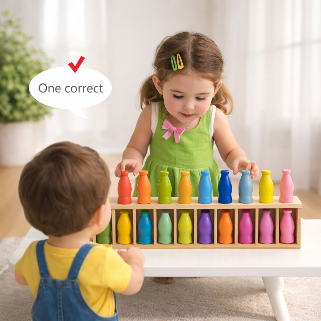 WoodenMatch – Slim & Playful – Montessori Color Game