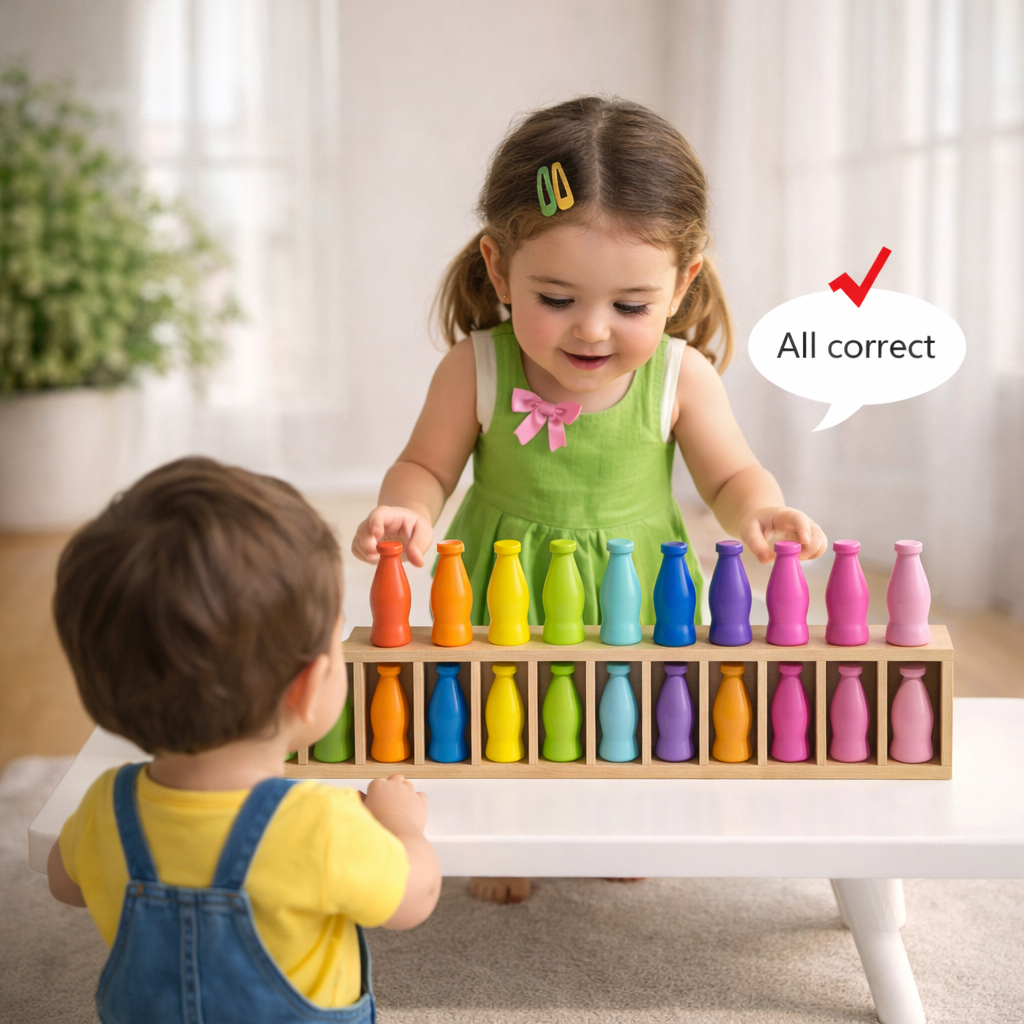 WoodenMatch – Slim & Playful – Montessori Color Game
