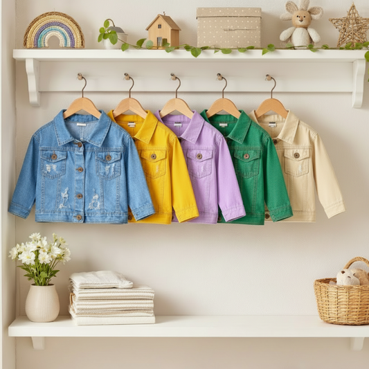 Kids Denim Jacket | Lightweight | Button Closure Machine for All Ages