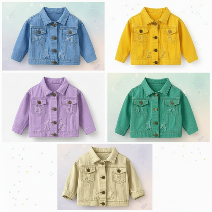 Candy Color Denim Jacket – Lightweight Denim Jacket for Kids