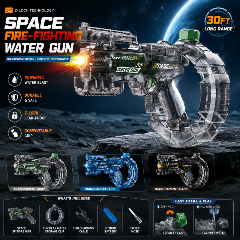 Space Water Blaster Toy – Interactive & Fun – Water Gun