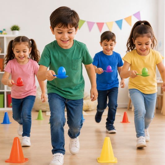 Wooden Egg Spoon Game – Motor Skills & Learning – Egg Race Balance Game