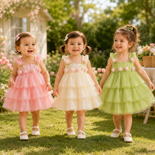 Tulip Mesh Dress – Elegant & Comfort – Kids Dress