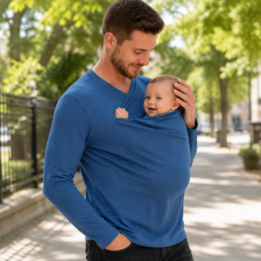 Kids Kangaroo Pocket Shirt | Adjustable Fit | Baby Carrier Boys and