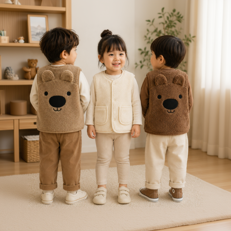 Baby Bear Fleece Vest – Warm & Soft – Children's Bear Vest