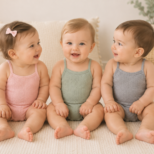 Summer Bodysuit – Lightweight & Comfortable – Knitted Baby Romper