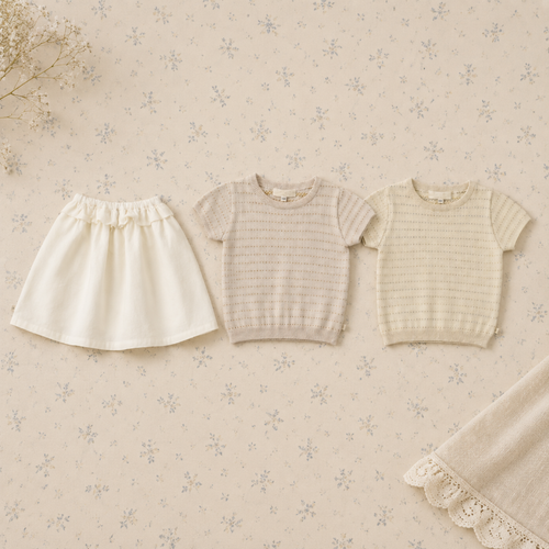 Bella Knit Top & Skirt – Light & Airy – Knitted Children's Summer Set