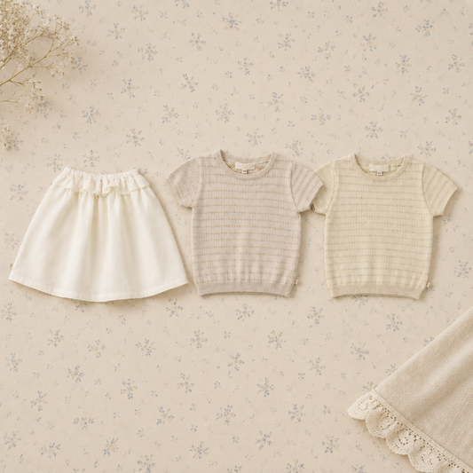 Kids Knit Top Skirt Set | Light Airy | Two Piece Machine for All Ages