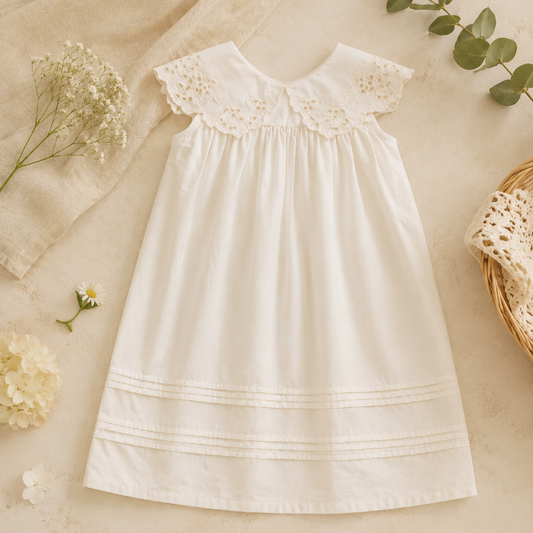 Sleeveless Dress – Elegant & Comfortable – Lace Collar Dress