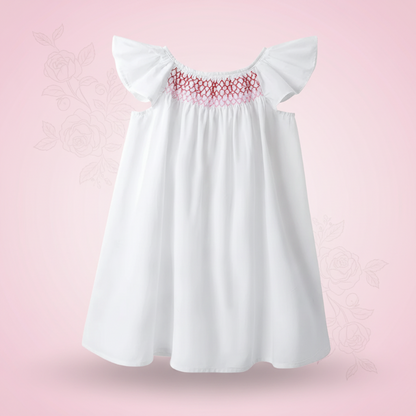 Floral Dress – Light & Airy – Girls Flutter Sleeve Dress