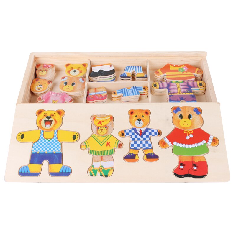 Woods™ | Wooden Dress-Up Puzzle 'Boris'