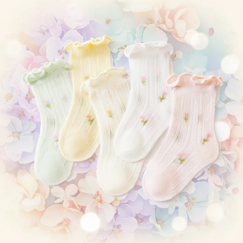 HappyToes – Colorful & Cute – Baby Socks (Set of 5)