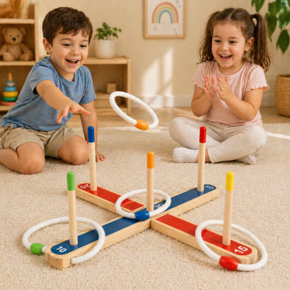 Montessori Ring Toss Game – Active & Educational – Ring Toss Game