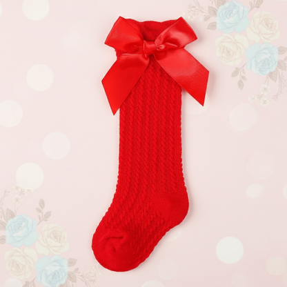 LittleCharm – Soft & Stylish – Girls' Knee Socks with Bow