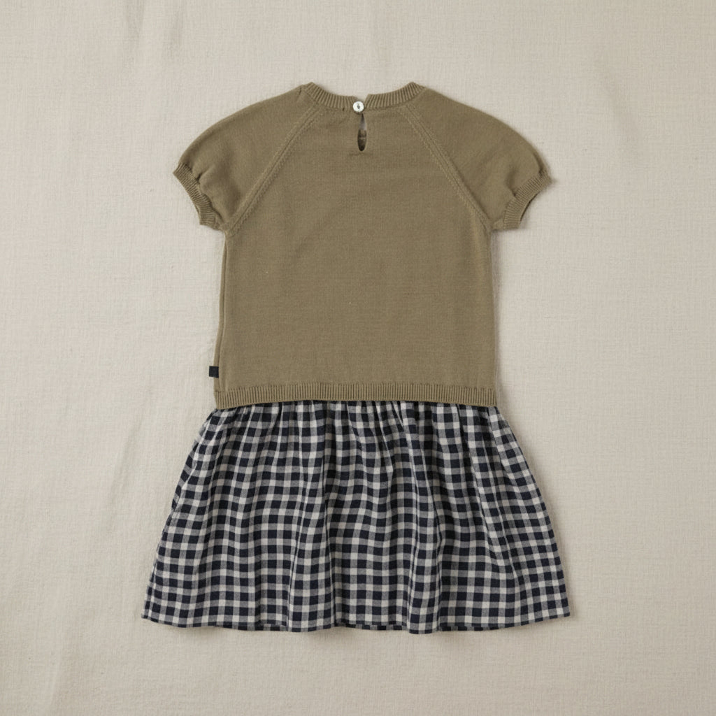 Plaid Patchwork Dress – Trendy & Airy – Checked Dress