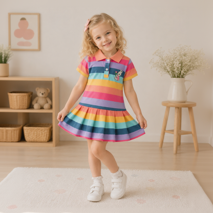 RainbowBabe – Fresh & Colorful – Kids Polo Dress