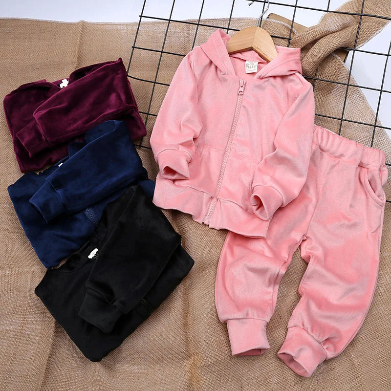 Kids Tales – Warm & Comfortable – Velvet Tracksuit for Children