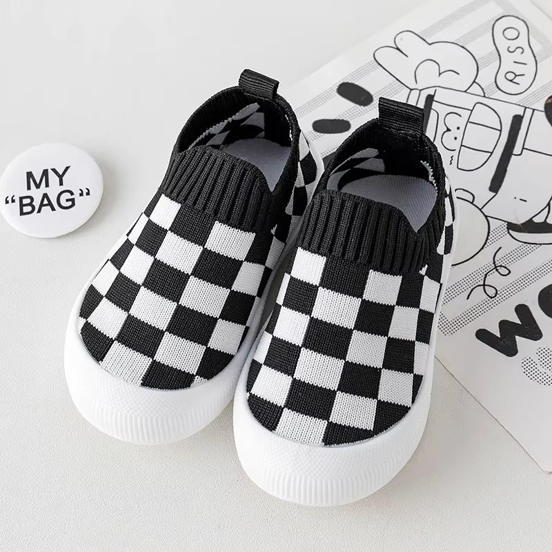Mini Fashion™ - Checked Pattern - Flexible Slip-On Shoe