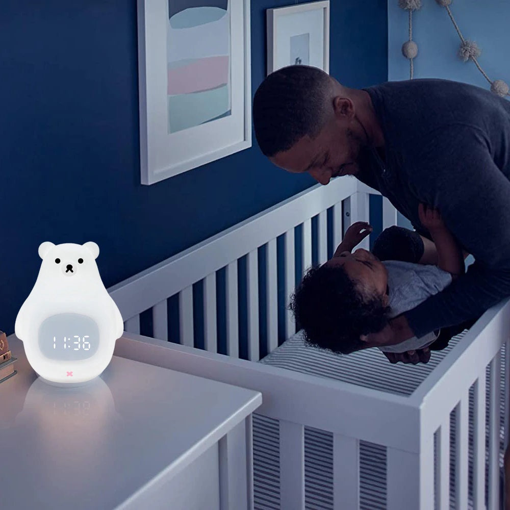 Bear Alarm™ - Sleep Trainer for Kids - Night Light Alarm Clock