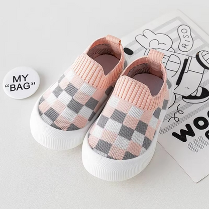 Mini Fashion™ - Checked Pattern - Flexible Slip-On Shoe