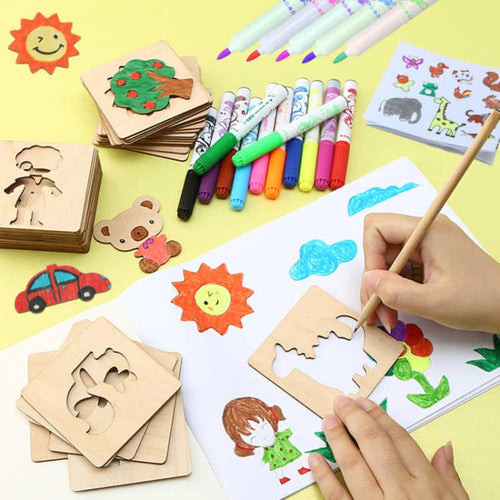 Kids Drawing Templates | Stencil Guides | Art Craft Tool Unisex Design